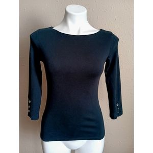 🆕️ Banana Republic Black 3/4 Sleeve Top